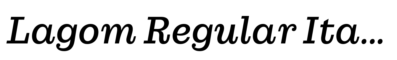 Lagom Regular Italic